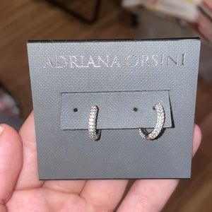NWT Adriana Orsini silver hoop earrings